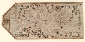 Chart of the Mediterranean, the Coast of Portugal, and the Northwest Coast of Africa by Giovanni Battista Cavallini