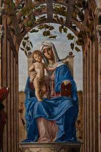 Enthroned Madonna with Infant Jesus Between Saints James and Jerome (detail) by Giovanni Battista Cima da Conegliano