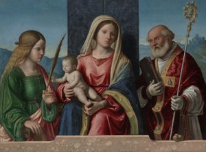 Virgin and Child with Saints Catherine and Nicholas by Giovanni Battista Cima da Conegliano
