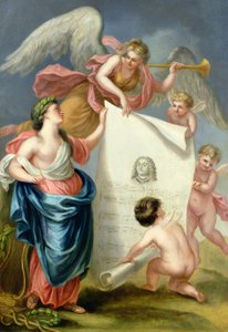 Allegorical study for a memorial print of Handel by Giovanni Battista Cipriani