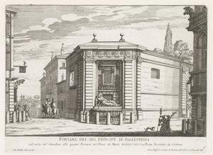 Diana Fountain of the Quattro Fontane in Rome by Giovanni Battista Falda