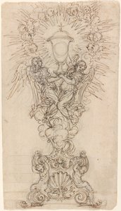 A Monstrance with Two Angels Supporting a Chalice