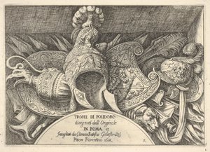 Plate 5: Trophies of Roman Arms from Decorations Above the Windows on the Second Floor