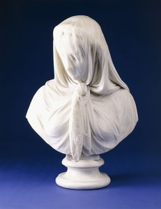 A Marble Bust of a Veiled Woman, 1867