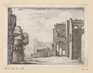 Ruins Near the Colosseum in Rome by Giovanni Battista Mercati