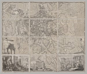 Nuova pianta di Roma by Giambattista Nolli, 1748, known as La Pianta Grande di Roma by Giovanni Battista Nolli
