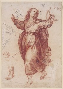 Baby Jesus and Studies for His Left Hand and Left Foot