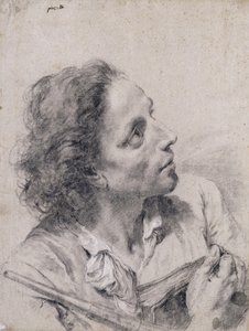 An Astronomer Holding a Book and a Telescope, Looking up to the Right by Giovanni Battista Piazzetta
