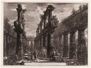 View of the Remains of the Two Rows of Columns in the Temple of Neptune by Giovanni Battista Piranesi