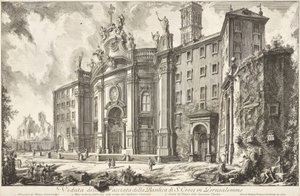 View of the Facade of the Basilica S. Croce in Gerusalemme by Giovanni Battista Piranesi