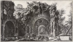 View of the Source and the Grottos of Egeria in Front of Porta Capena, Now Porta di San Sebastiano by Giovanni Battista Piranesi