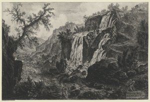 View of the Waterfall at Tivoli (from: Vedute di Roma) by Giovanni Battista Piranesi