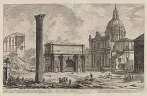 Arch of Septimius Severus through Which Passed the Ancient Sacred Way that Brought the Victors to the Capitol by Giovanni Battista Piranesi