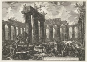 Basilica di Paestum in Paestum by Giovanni Battista Piranesi
