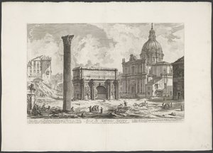 Arch of Septimius Severus at the Roman Forum by Giovanni Battista Piranesi
