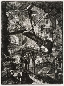 Prisons of Invention: Stairs and Drawbridge by Giovanni Battista Piranesi