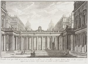 Courtyard Surrounded by Porticoes by Giovanni Battista Piranesi