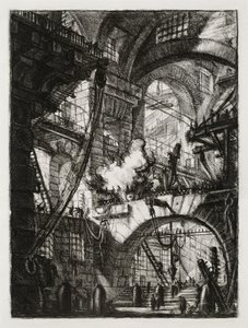 The Smoking Fire (Plate 6 in: Prisons of Invention) by Giovanni Battista Piranesi