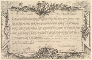 Dedication to Giovanni Bottari by Giovanni Battista Piranesi