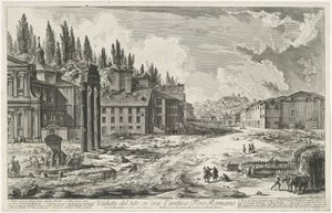 Roman Forum with the Temple of Jupiter Stator in Rome (series title: Views of Rome)