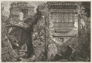 Frontispiece with Ancient Ruins and a Triumphal Arch by Giovanni Battista Piranesi