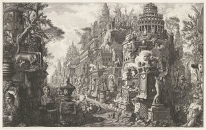 Frontispiece with a Fantasy Representation of the Via Appia Antica