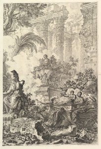 Frontispiece, with Statue of Minerva, ca. 1748 by Giovanni Battista Piranesi