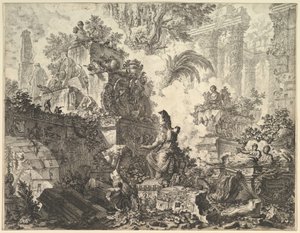 Frontispiece with Statue of Minerva by Giovanni Battista Piranesi