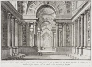Imaginary Ancient Temple Designed in the Style of Those Built in Honor of the Goddess Vesta: In the Center is the Great Altar on Which the Vestal Virgins Preserved the Inextinguishable Sacred Fire by Giovanni Battista Piranesi