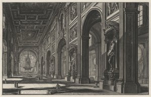 Interior View of the Basilica of San Giovanni in Laterano (from: Vedute di Roma) by Giovanni Battista Piranesi