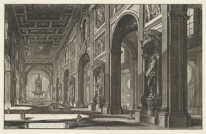 Interior of the Basilica of St. John Lateran in Rome (Views of Rome) by Giovanni Battista Piranesi