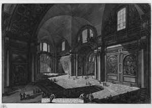 Interior of the Basilica of Santa Maria degli Angeli, Between 1765 and 1775 by Giovanni Battista Piranesi