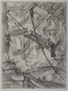 Invenzioni Capric di Carceri; Hind 7, First State of Three, c. 1749 by Giovanni Battista Piranesi