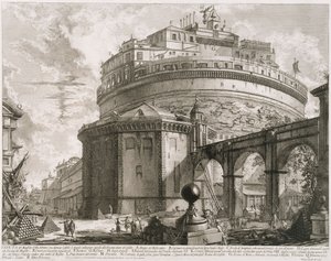 Mausoleum of Hadrian (Castel S. Angelo), from the series Vedute di Roma by Giovanni Battista Piranesi