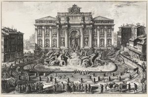 Perspective View of the Great Fountain of the Acqua Vergine, Known as the Trevi Fountain by Giovanni Battista Piranesi