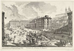Piazza di Spagna in Rome by Giovanni Battista Piranesi