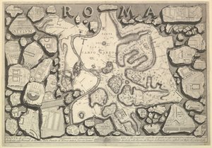 Plan of Rome, from Le Antichità Romane Roman Antiquities by Giovanni Battista Piranesi