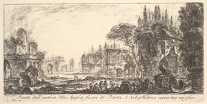 Plate 19: Part of the Ancient Appian Way about Three Miles Outside Porta S. Sebastiano by Giovanni Battista Piranesi