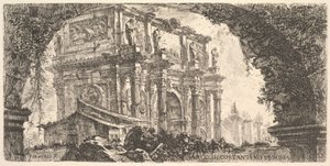 Plate 9: Arch of Constantine in Rome, from "Roman Antiquities of the Times of the Republic and the First Emperors" by Giovanni Battista Piranesi