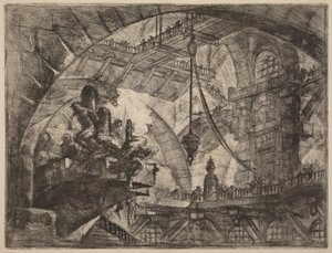 Prisoners on a Projecting Platform by Giovanni Battista Piranesi