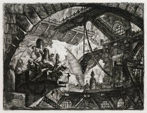 Prisoners on a Projecting Platform by Giovanni Battista Piranesi