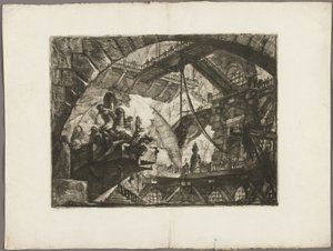 Prisoners on a Projecting Platform, plate 10 from Imaginary Prisons by Giovanni Battista Piranesi