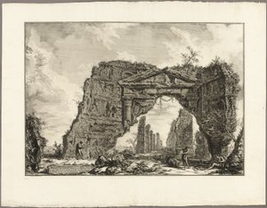 Remains of a Covered Portico, or a Cryptoporticus, in a Villa of Domitian, Five Miles Outside Rome on the Frascati Road, from Views of Rome by Giovanni Battista Piranesi