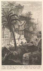 Remains of Ancient Buildings Among Which Stands the Sepulchral Urn of Marcus Agrippa by Giovanni Battista Piranesi