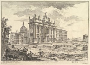 S. Giovanni in Laterano, Main Façade, with Palace and Scala Santa on the Right