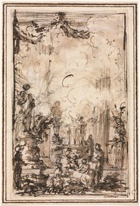 Sacrificial Offering in a Temple by Giovanni Battista Piranesi