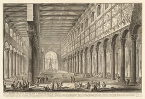 Interior view of the Basilica of Saint Paul Outside the Walls by Giovanni Battista Piranesi