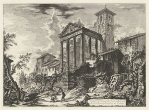 Temple of Hercules at Cori by Giovanni Battista Piranesi