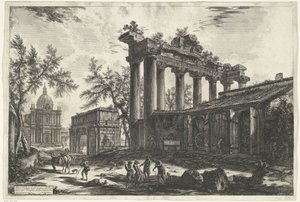 Temple of Saturn in Rome by Giovanni Battista Piranesi
