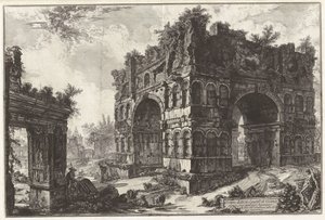 The So-Called Temple of Janus. Arch of the Argentari (or Moneychangers), from Views of Rome by Giovanni Battista Piranesi